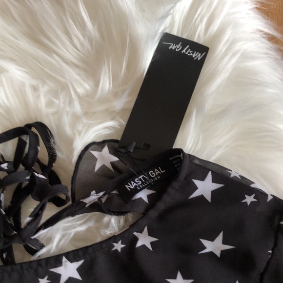 NWT Nasty Gal Walk of Fame sheer star print dress - - Picture 8 of 11